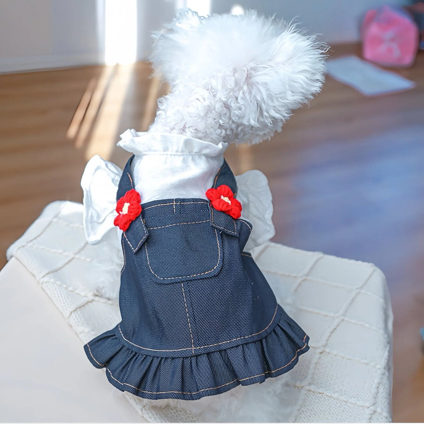 Frilled Shirt × Denim Overalls One - piece - LIKE ME