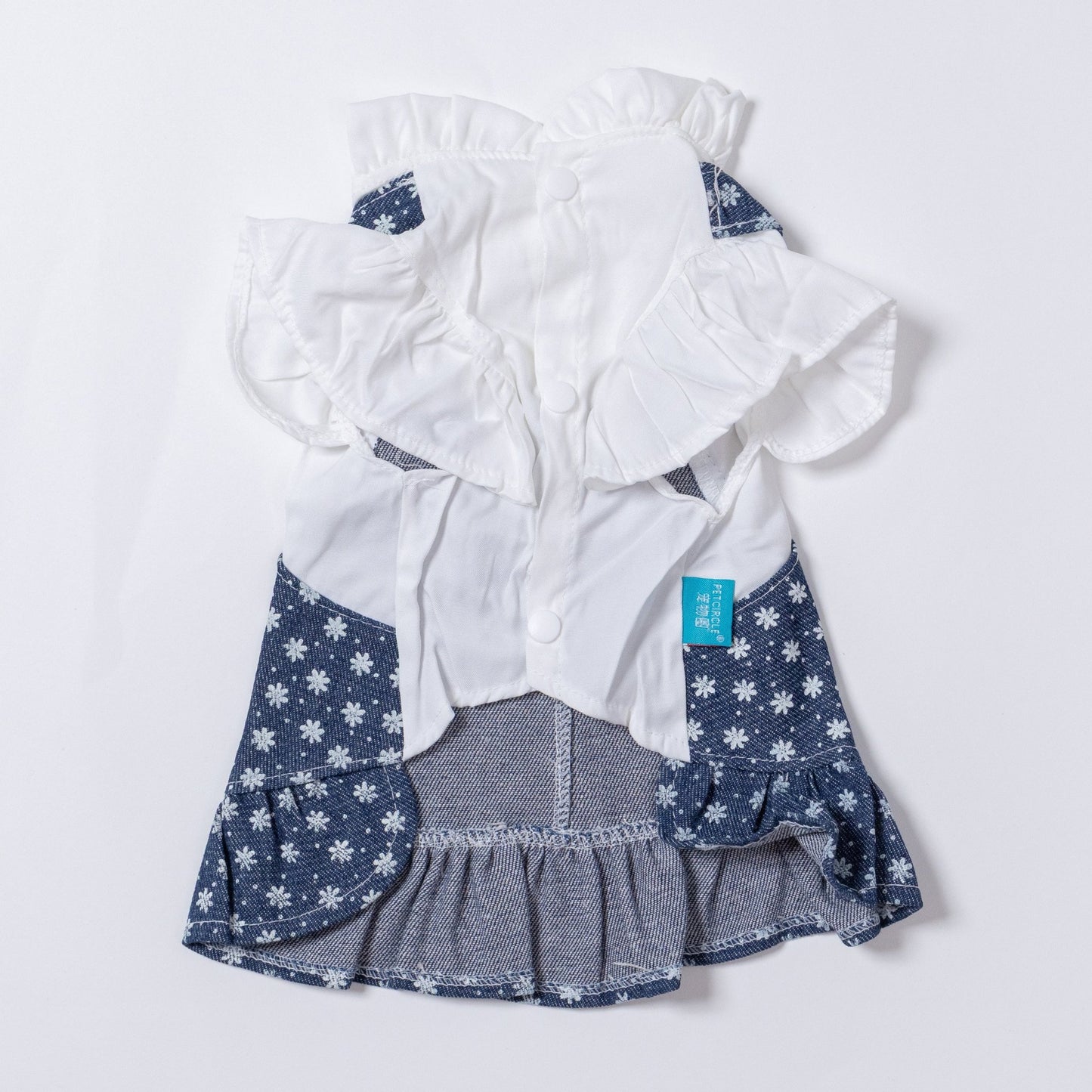 Flower Denim Overall Dress 【With Lead Hook】 - LIKE ME