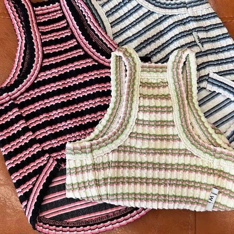 Fruit Striped Knit Tank - LIKE ME