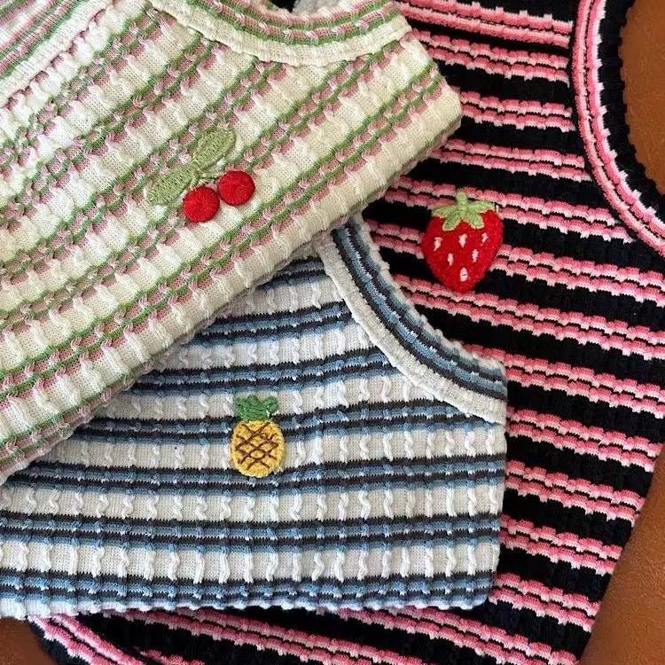 Fruit Striped Knit Tank - LIKE ME