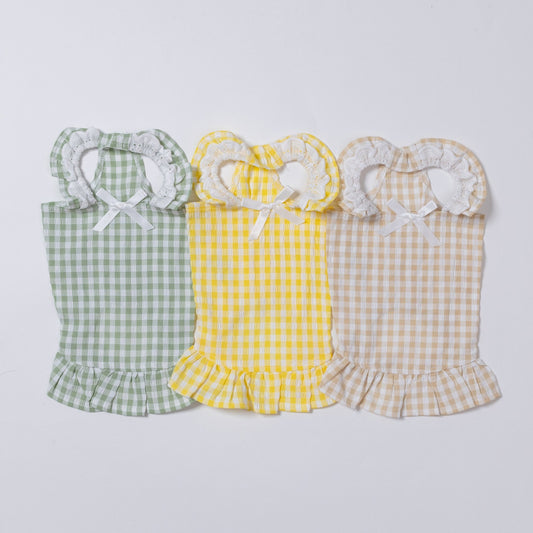 Gingham Check Frill One - piece - LIKE ME
